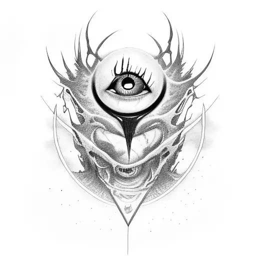 Set Of Evil Eyes With A Sight Of Denial And Let Down