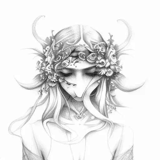 Dark Witchy Pretty Shapes Feminine Floral Goddess