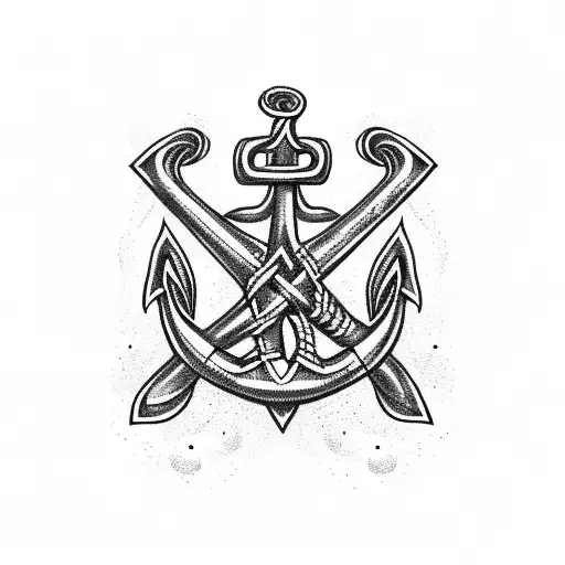 Celtic Arm Ocean Waves Anchor