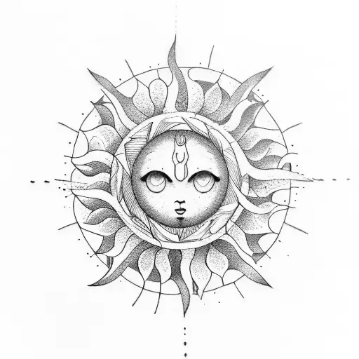 Minimalistic Semicolon With Sun