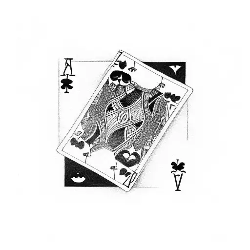 Deck Of Cards Ace Card On Botton