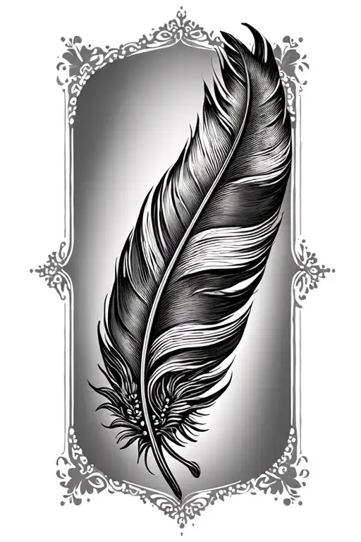 Discreet Feather End Arabesques