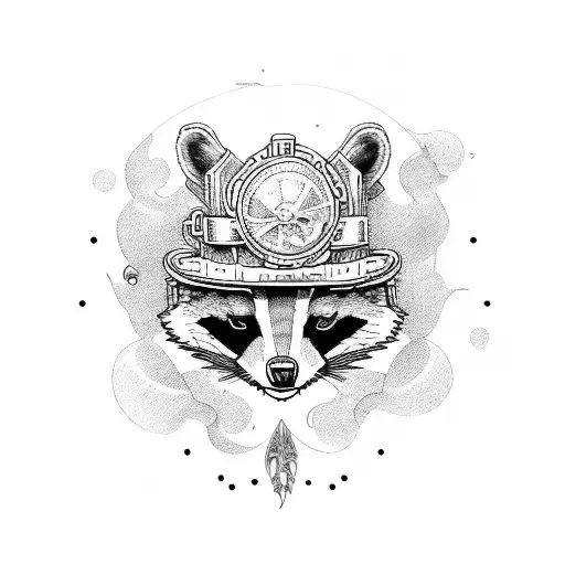 Steampunk Racoon Pirate