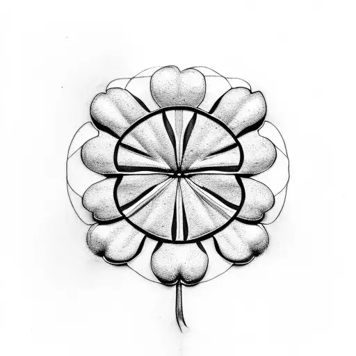 Four Leaf Clover Incorporating Puerto Rican Flag And Dominican Flag