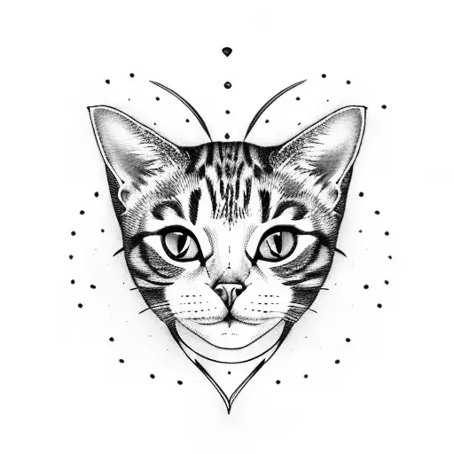 Cat Paw In Purple Heart