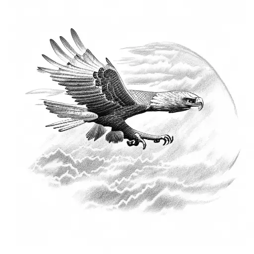 An Eagle Soaring Above A Race Car