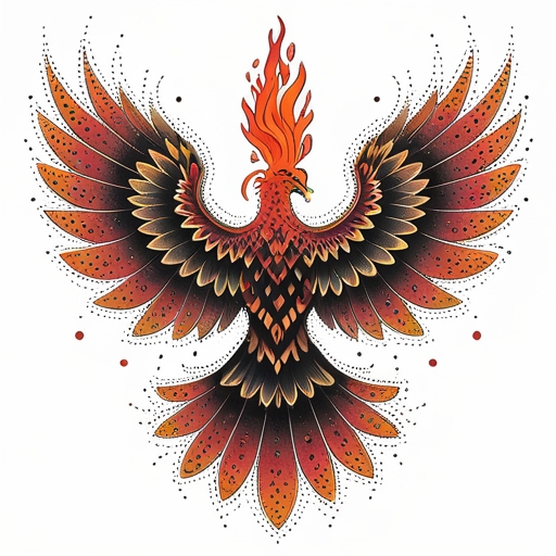 Phoenix’s Wings of the Sacred Fire Tattoo idea
