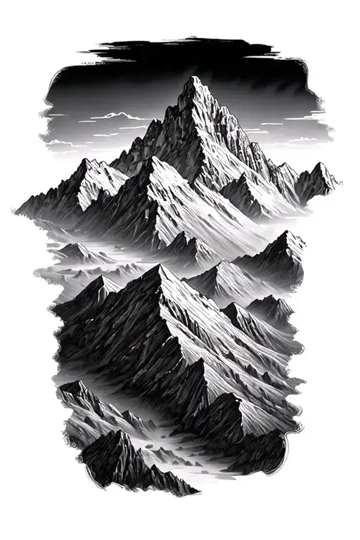Mountain Range With 11 Peaks
