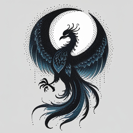 Moonlit Shadow of the Phoenix Tattoo idea