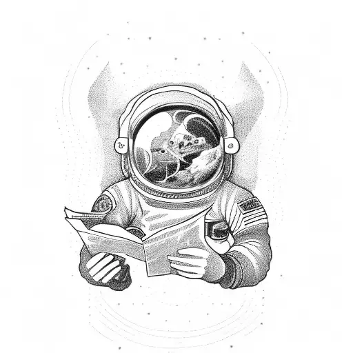Astronaut Reading The Mail