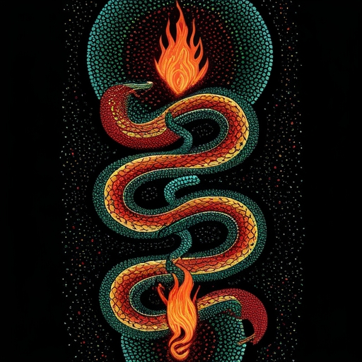Sacred Path of the Serpent’s Fire Tattoo idea