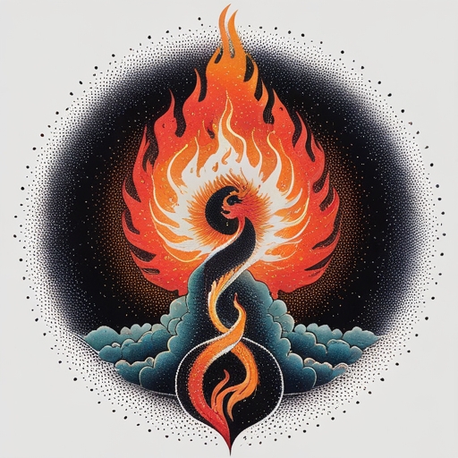 Sacred Firestorm of the Phoenix’s Path Tattoo idea