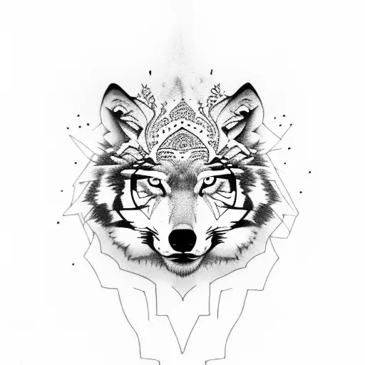 Wolf On Left Tiger On Right Head Bumping