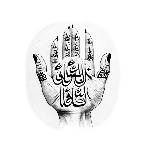 Arabic Writing On The Hand