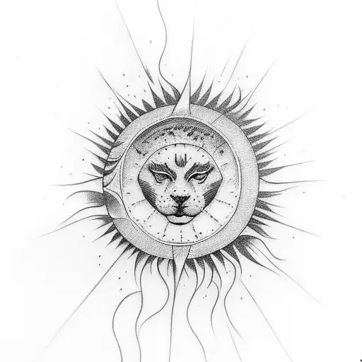 Tattoo On The Hand With Images Of The Sun Turning Into The Moon