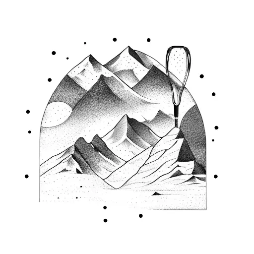 A Mountain Range Made Up Of Various Kitchen Utensils