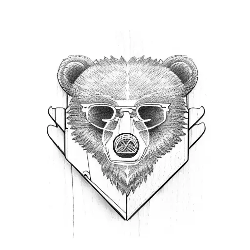 Carpenter Bear Carving A Wooden Motorcycle