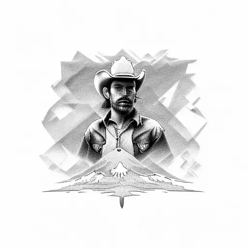 Cowboy With Christian Cross