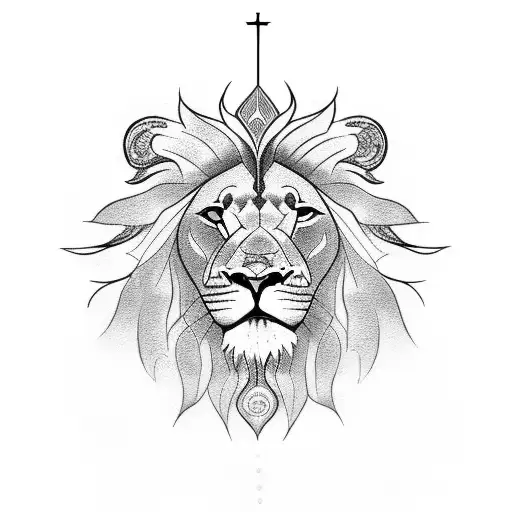 Lion With Religion Signs