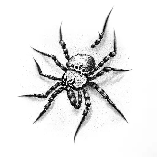 Spider Hanging Off Thin Web