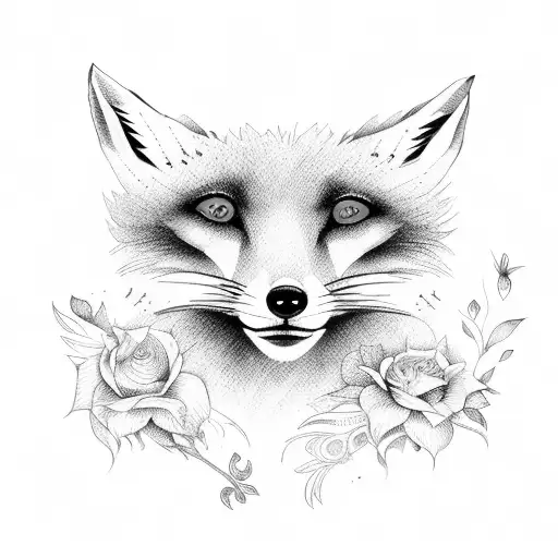 Flowers And Fox