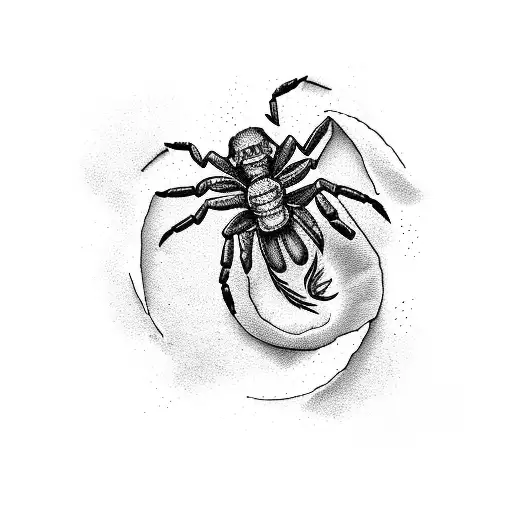 A Scorpion Crawling On A Sheet Of Music