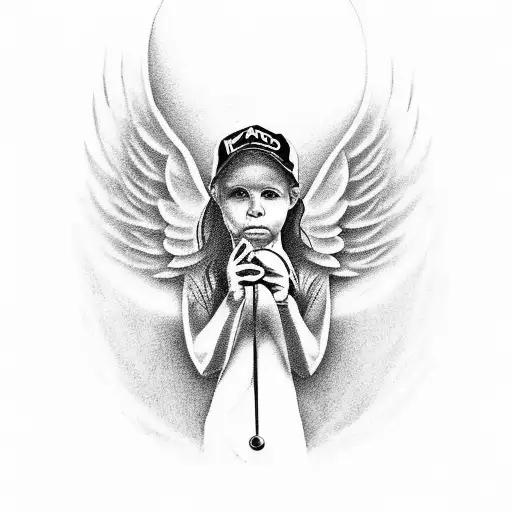 A Baseball Wrappen In Angel Wings With The Number 28 Inside As A Players Number