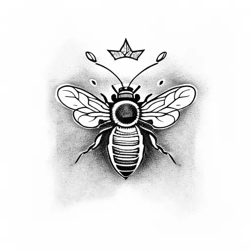 Bee With King Crown