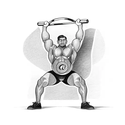 A Weightlifter Lifting A Barbell With The Word 'Progress' Written On It