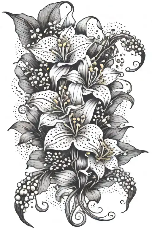 Floral And Sea And Lily Of The Valley