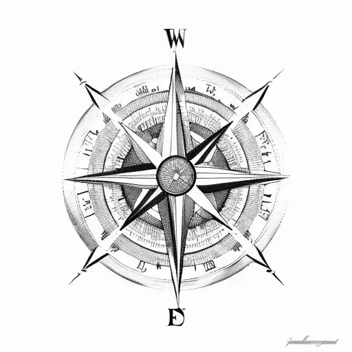 Compass With Bumber 777 Under It