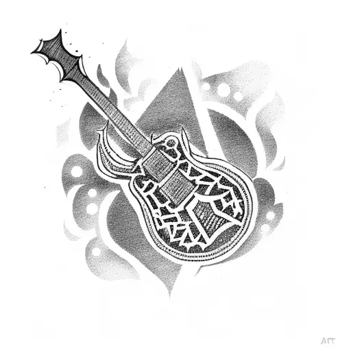 A Fantasy Castle Built On Top Of A Giant Guitar