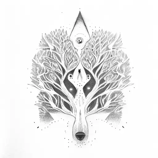 Tree Of Life With Wolves