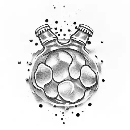 A Beer Bottle And A Dog Paw Print Merged Together To Create A Unique Symbol