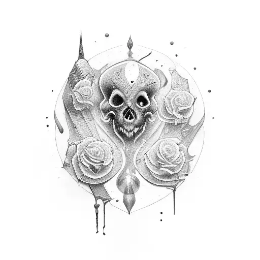 Dagger Throught Hearth With Drop Underneath