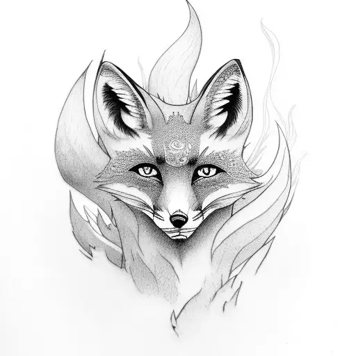 Fox With Nine Tail Kitsune