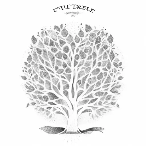 Cute Family Tree Colourful Leaves