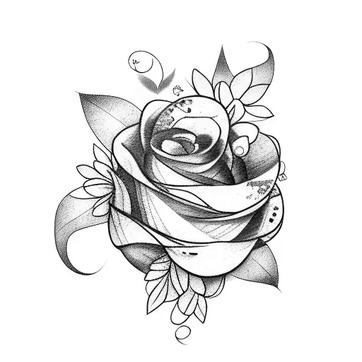 Cover Up Scar On Arm Tattoo With Flowers And Leaves