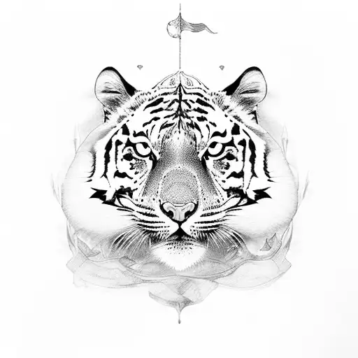 An Abstract Representation Of Love Through The Graceful Movements Of A Tiger And Leopard
