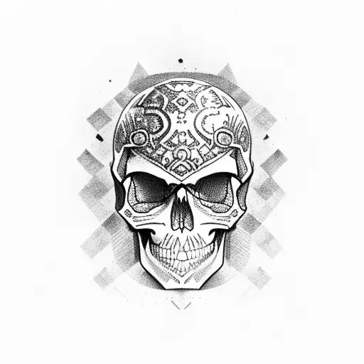 Skull With Helmet