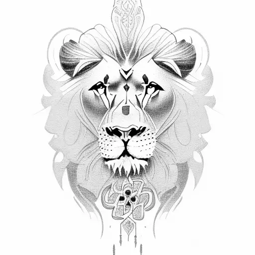 Lion With Woman Angel