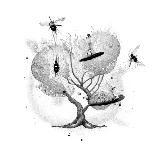 Tree Full Of Fire Flies