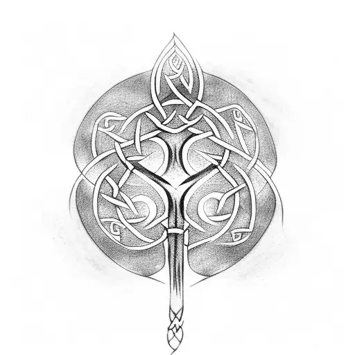 Celtic Runes Wrapped Around My Arm And A Tree Of Life