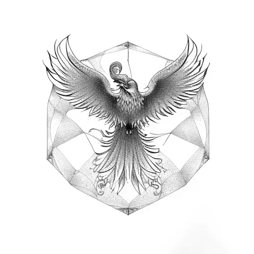 Phoenix With Sierpinski Triangle And Golden Ratio
