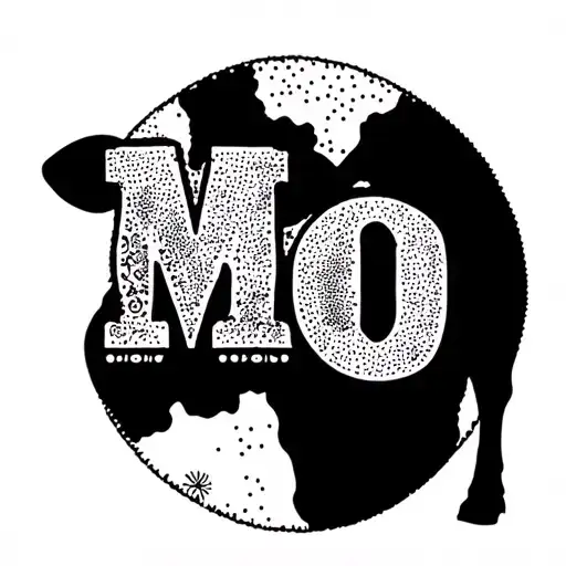 Name Logo Of M O O With Cow Print Background Black And White