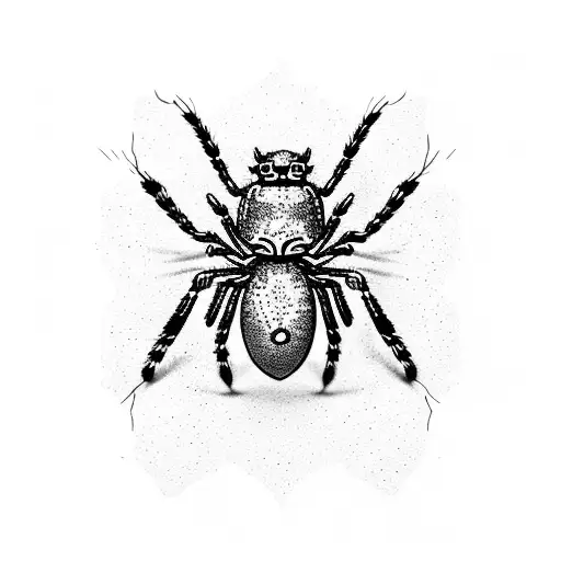 A Spider Emerging From A Shattered Chain