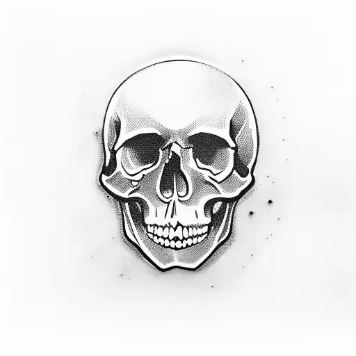 Skull With Ukraine Flag On Gay Background