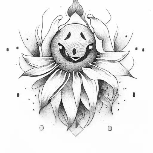 Playing Cards With Sunflower