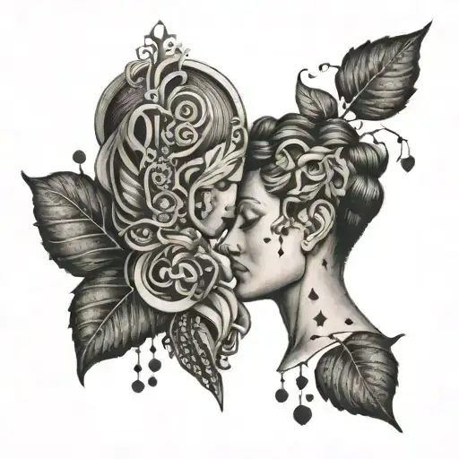 Tattoo Representing The Connection Of A Couple In Love