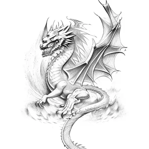 Dragon And Wolf And Phoenix